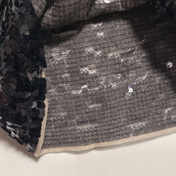 Zara Black Sleeveless Sequin Blouse Top - small - Picture 4 of 4